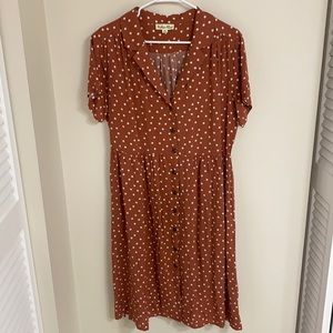 Polka dot Button down dress